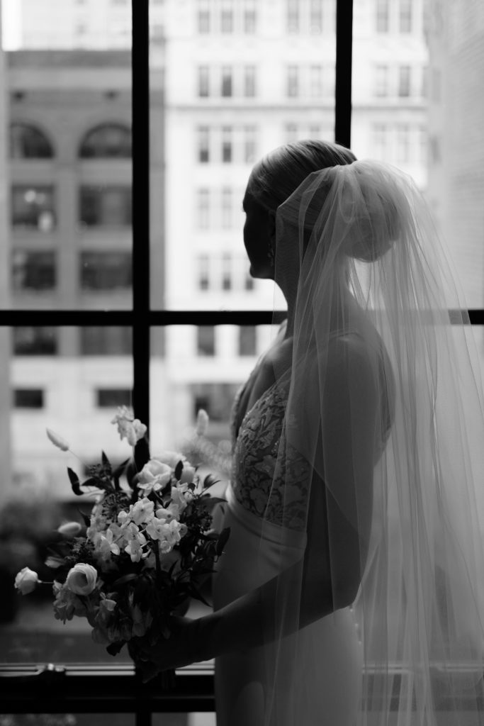 luxury wedding photography of the bride before her shinola hotel wedding in detroit