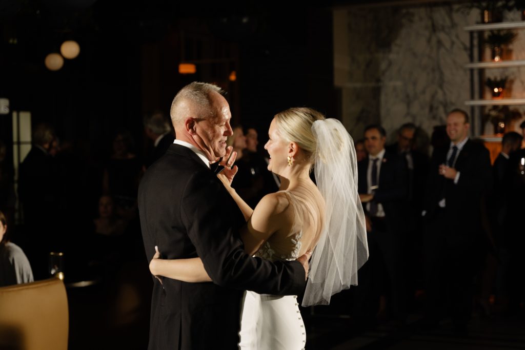 detroit wedding photographer captures the bride dancing with her father