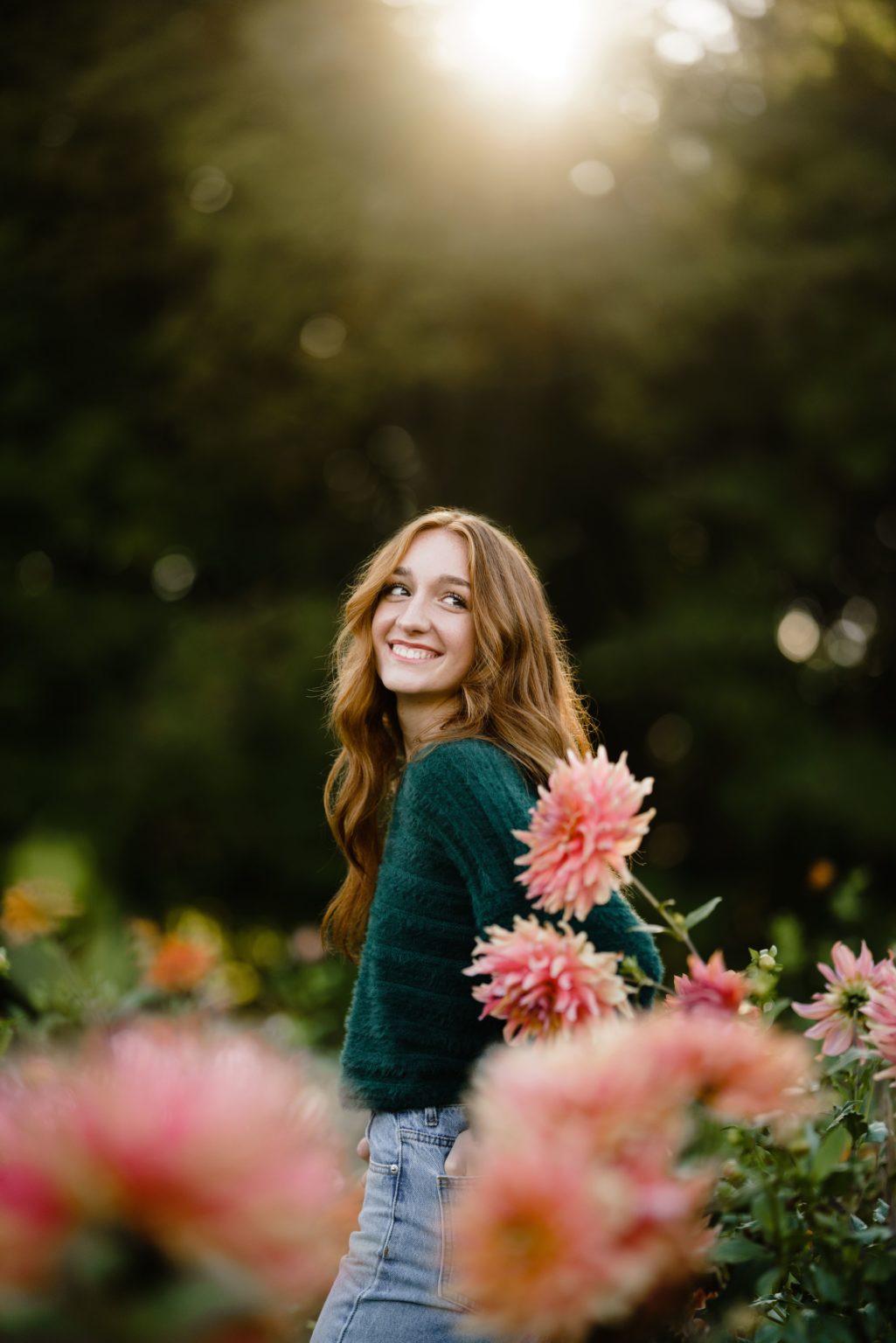 Flower Field Senior Portrait Photography - sammymichphoto.com